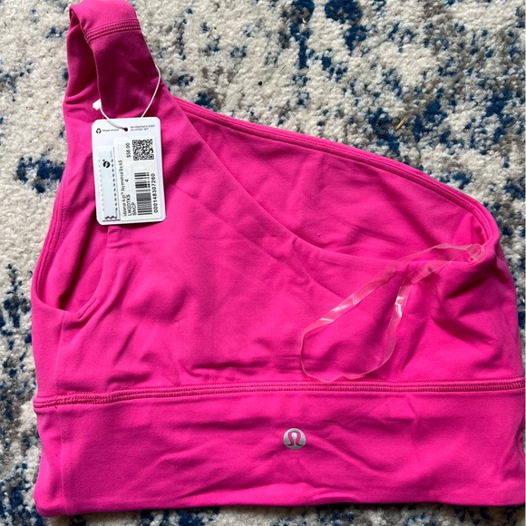 SONIC PINK lululemon asymmetrical align bra size 4 - Picture 2 of 3